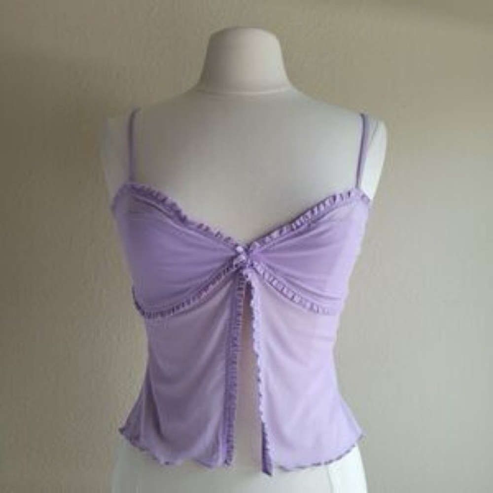 Tiger Mist Lilac Ruffle Detail Blouse